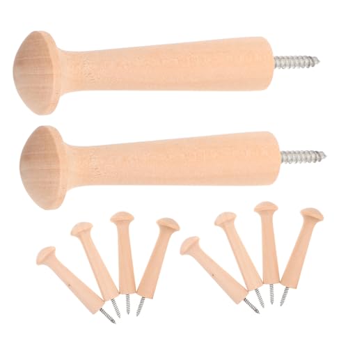 CLISPEED 10 Stück Schraubbare Shaker Wandhaken aus Unbehandeltem Holz Robuste Garderobenhaken für Jacken Handtücher Schlüssel DIY Holzkleiderhaken für Flur Schlafzimmer Küche CLISPEED 10 Stück Schraubbare Shaker Wandhaken aus Unbehandeltem Holz Robuste Garderobenhaken für Jacken Handtücher Schlüssel DIY Holzkleiderhaken für Flur Schlafzimmer Küche von CLISPEED