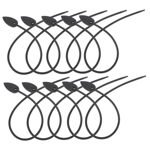 CLISPEED 10 Stück Schwarze Pflanzenbinder für Garten Gemüse Obst Rankhilfe Flexibel Witterungsbeständig Schützend für Außenpflanzen und Heimgebrauch von CLISPEED