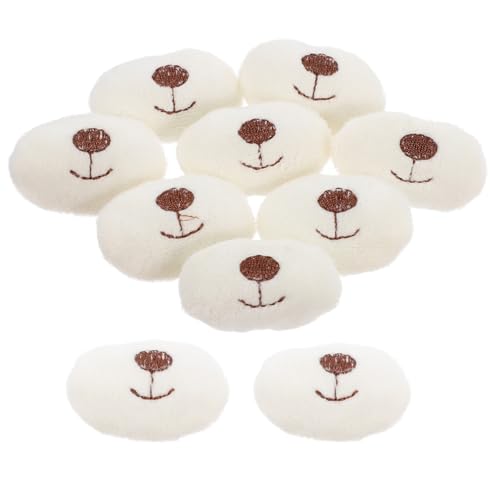 CLISPEED 10 Stück Teiliges Bärennasen DIY Zubehör für Plüschtiere Sicherheitsnasen Stoff für Häkeltiere Kreative Bastelmaterialien für Amigurumi und Puppenherstellung von CLISPEED