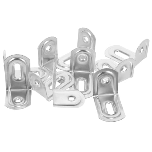CLISPEED 10 Stück Teiliges Edelstahl Möbel Eckwinkel Verstellbare Rundkante Winkel Regalträger für Schränke und Einlegeböden Vielseitige Metallhalterung für Küchen Wohnmöbel von CLISPEED