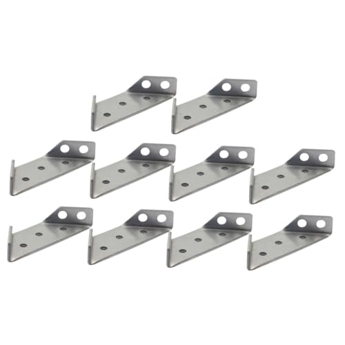CLISPEED 10 Stück Teiliges Edelstahl Winkelverbinder Robuste Eckwinkel zur Möbelverstärkung Vorgebohrte Befestigungslöcher Korrosionsbeständig für Trockenbau und Betonwände Vielseitig von CLISPEED