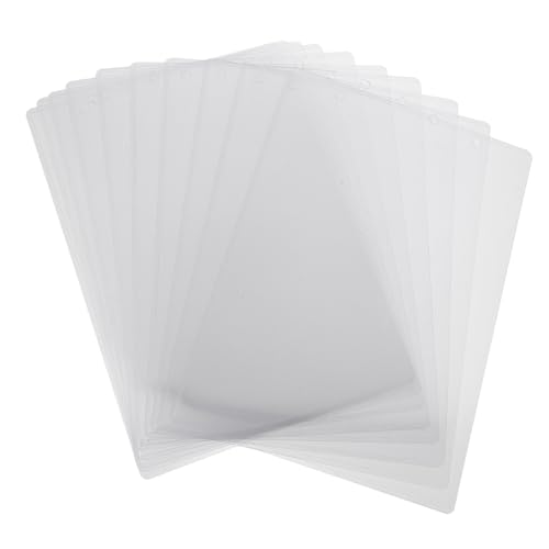CLISPEED 10 Stück Teiliges Klarsichtfolie Transparent Langlebige Kunststoff Dokumentenschutzhüllen Glasklare Prospekthüllen mit Innenmaß Vielseitig Einsetzbar für Poster und Werbung von CLISPEED