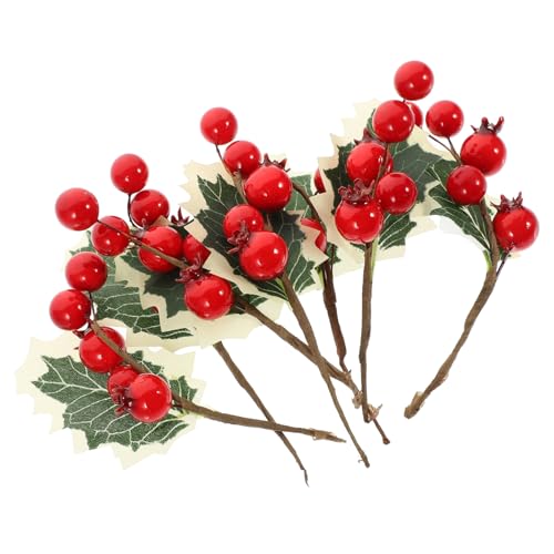 CLISPEED 10 Stück Teiliges Künstliche Weihnachtsbeeren Deko mit Blättern Realistische Vase Füller für Festliche DIY Dekoration Farbenfrohe Weihnachtszweige für Party Kranz CLISPEED 10 Stück Teiliges Künstliche Weihnachtsbeeren Deko mit Blättern Realistische Vase Füller für Festliche DIY Dekoration Farbenfrohe Weihnachtszweige für Party Kranz von CLISPEED