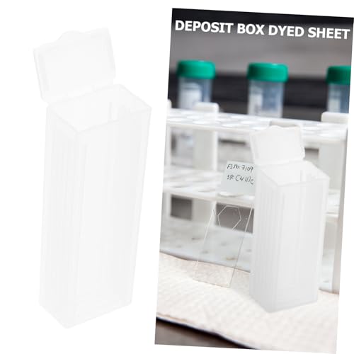 CLISPEED 10 Stück Teiliges Kunststoff aufbewahrungsbox für Mikroskopobjektträger mit Sicherem Verschluss Stapelbar Robust Praktisch für Labor Praxis und Pathologie Transparent von CLISPEED