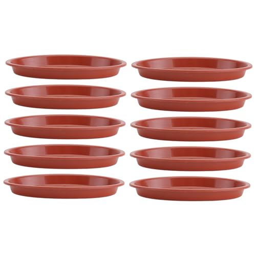 CLISPEED 10 Stück Teiliges Ovale Blumentopf untersetzer aus Robustem Kunststoff Wasser Schmutzabweisend als Garten Bonsai pflanztopf Basis Praktisch für Innen Außenbereich von CLISPEED