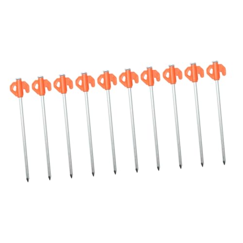 CLISPEED 10 Stück Teiliges Robuste Zeltheringe aus Rostfreiem Stahl Windfeste Outdoor Erdnägel für Zelte Pavillons Sonnenschutz Einfach zu Verwenden und Wiederverwendbar in Orange CLISPEED 10 Stück Teiliges Robuste Zeltheringe aus Rostfreiem Stahl Windfeste Outdoor Erdnägel für Zelte Pavillons Sonnenschutz Einfach zu Verwenden und Wiederverwendbar in Orange von CLISPEED