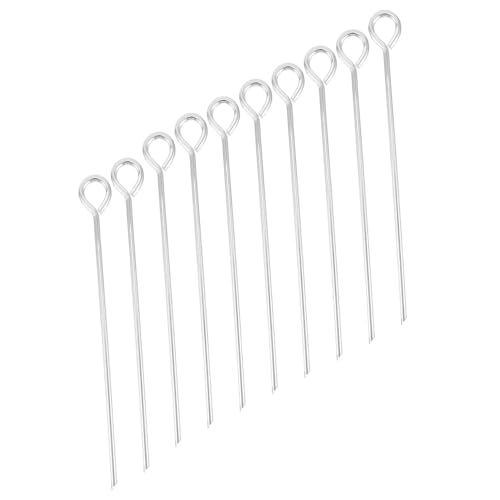 CLISPEED 10 Stück Teiliges Runde Zeltheringe aus Verstärktem Verzinktem Stahl mit Haken für Robusten Halt im Garten Rasen und Festem Boden für Zelte Markisen Pavillons und Outdoor Einsatz von CLISPEED
