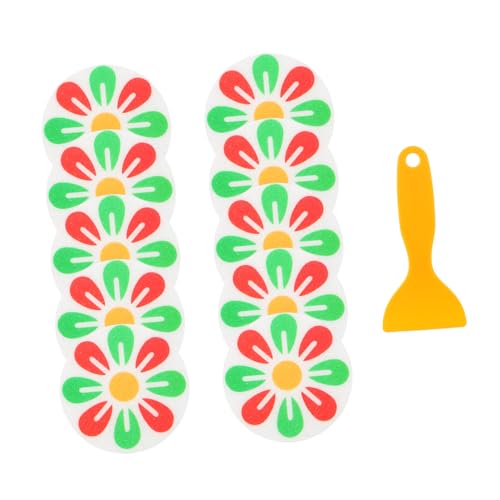 CLISPEED 10 Stück Teiliges Rutsch Badewannen Sticker Selbstklebend mit Schaber wasserdichte rutschfeste Duschstreifen für Bad Pool Treppen Sichere Bodenhaftung Einfache Montage von CLISPEED