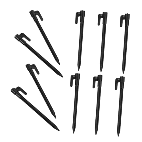 CLISPEED 10 Stück Teiliges Schwarze Kunststoff Zeltheringe Sandheringe Windresistent Leicht Kompakt Vielseitig für Camping Strand Garten Outdoor CLISPEED 10 Stück Teiliges Schwarze Kunststoff Zeltheringe Sandheringe Windresistent Leicht Kompakt Vielseitig für Camping Strand Garten Outdoor von CLISPEED