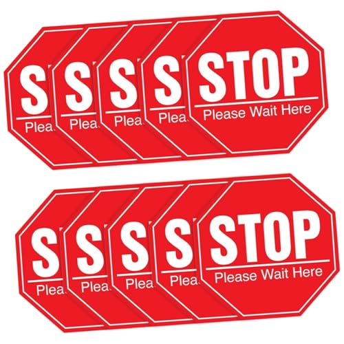 CLISPEED 10 Stück Teiliges Stop Bitte Warten Aufkleber Sicherheitsabstand Bodenaufkleber Warnhinweis für Geschäfte Supermärkte Restaurants und Öffentliche Bereiche CLISPEED 10 Stück Teiliges Stop Bitte Warten Aufkleber Sicherheitsabstand Bodenaufkleber Warnhinweis für Geschäfte Supermärkte Restaurants und Öffentliche Bereiche von CLISPEED