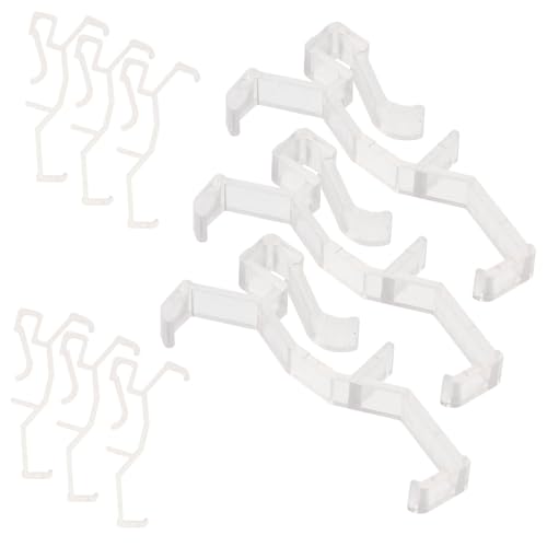 CLISPEED 10 Stück Teiliges Transparente Verschleißfeste Kunststoff Klemmclips für Gardinenblenden Halteklammern für Jalousien Einfache Montage Geeignet für Zuhause und Büro von CLISPEED