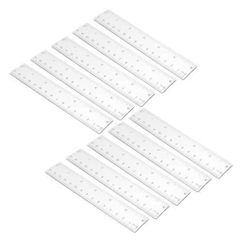 CLISPEED 10 Stück Teiliges Transparentes Kunststoff Lineal Flexibles Klares Maßband mit Beidseitiger Präziser Vielseitig Einsetzbar für Schule Büro Ingenieure Studenten und Künstler von CLISPEED