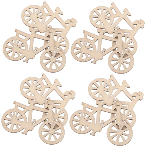 CLISPEED 10 Stück Teiliges Unbehandelte Holzscheiben Fahrrad motive aus Robustem Holz Langlebige DIY Holzchips für Bastelprojekte Party Heimdekoration Stabile Holzplatten zum Bemalen und von CLISPEED