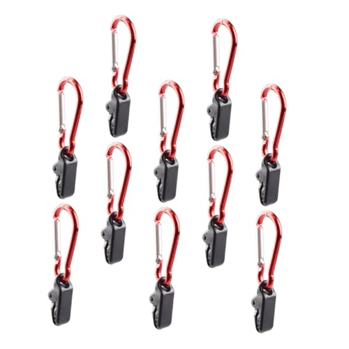 CLISPEED 10 Stück Teiliges Zelt Planenclips mit Karabiner Robuste Outdoor Befestigungsklemmen für Camping Winddichte Tarp Clamps Vielseitige Fixierhalter für Zelte Markisen Planen und von CLISPEED