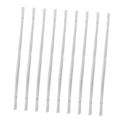 CLISPEED 100 Stück Floristen Draht Gauge Weiß Lange Eisenblumenstiele Für Handgemachte Papierrosen DIY Blumenarrangements Floristikdraht Basteldraht Blumenstiele Stecken von CLISPEED