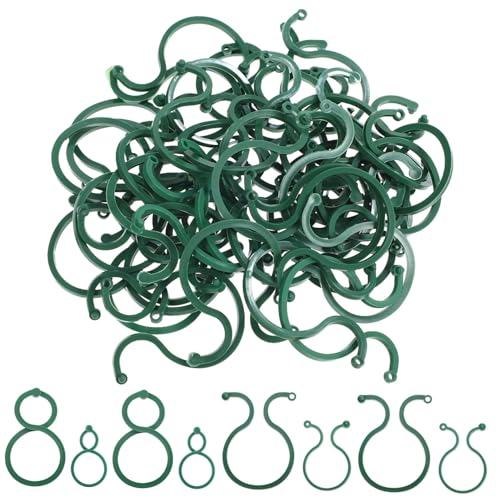 CLISPEED 100 Stück Pflanzenclips Teiliges aus Kunststoff für Tomaten und Kletterpflanzen Robuste Rankhilfe Einfache Befestigung zur Sicheren Pflanzenstütze im Garten und Hausgebrauch von CLISPEED