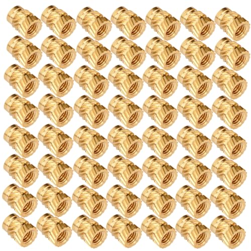 CLISPEED 100 Stück Teiliges Messing Gewindeeinsatz Set mit Rändelung Hitzebeständige Einpressmutter Drucker Einfache Montage ohne Vorbohren Langlebig und Formstabil von CLISPEED
