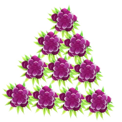 CLISPEED 10St Sushi-Boot-Ornamente Dekorationen Sushi-Servierzubehör Artificial Flowers Decoration hochzeitsdekoration Geschirrverzierungen Platte dekorative Verzierung Plastik Violett von CLISPEED