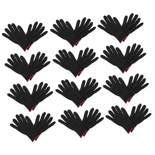CLISPEED 12 Paare Arbeitshandschuhe aus Polyester Gestrickt Schützend Flexibel und Langlebig Vielseitig Einsetzbar für Industrie Labor und Elektronikmontage Xl von CLISPEED
