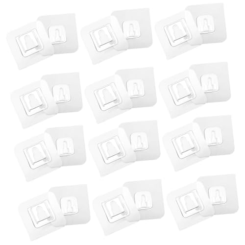 CLISPEED 12 Sätze Selbstklebende Wandhaken Dualseitige Wasserdichte Haken für Bad Küche und Dekoration Kein Bohren für Handtücher Bilder und Weihnachtsdekoration CLISPEED 12 Sätze Selbstklebende Wandhaken Dualseitige Wasserdichte Haken für Bad Küche und Dekoration Kein Bohren für Handtücher Bilder und Weihnachtsdekoration von CLISPEED