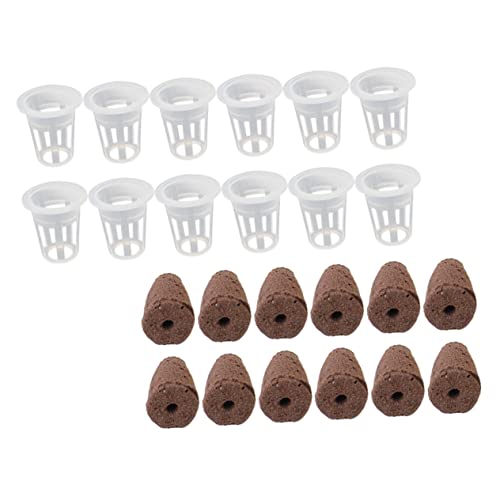 CLISPEED 12 Sätze Teiliges Soilless Plant Germination Baskets und Nursery Pots mit Belüftung und Drainagelöchern für Gleichmäßige Feuchtigkeitsbalance Geeignet für Gemüse Blumen und Grüne von CLISPEED