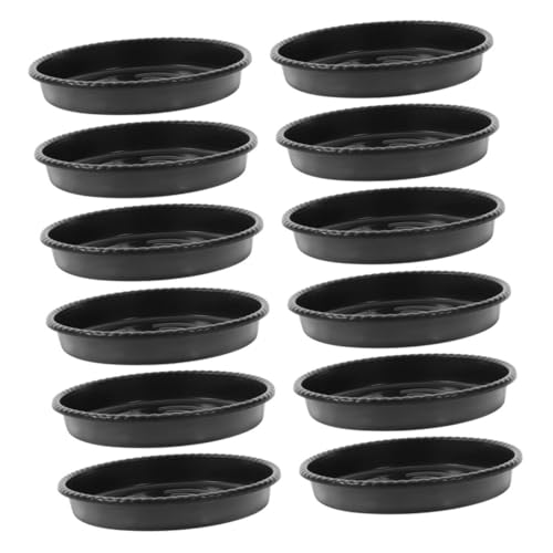 CLISPEED 12 Stück Pflanzuntersetzer Robuste Kunststoff Tropfschalen für Innen und Außenpflanzen Effiziente Wasserauffang Trays Möbeln von CLISPEED