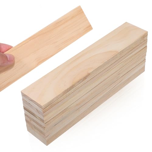 CLISPEED 12 Stück Rechteckige Holzplatten Unbehandelte Holztafeln Kiefernholz für Bastelprojekte Malen und Dekorieren von CLISPEED