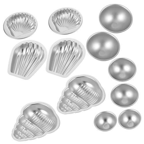 CLISPEED 12 Stück Teiliges Aluminiumlegierung Badekugelform Seifenform für DIY Badekugeln und Seifen Gießen Benutzerfreundlich Langlebig Einfache Entformung für Anfänger und Profis von CLISPEED