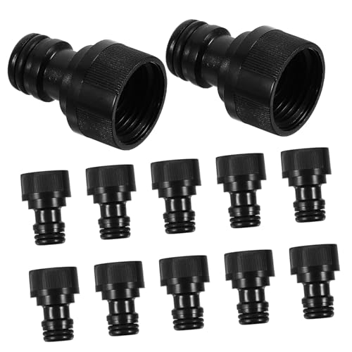 CLISPEED 12 Stück Teiliges Kunststoff Schlauchadapter Wasserdichter Wasserhahnanschluss Schnell Verbindbar ohne Werkzeug Rutschfester Griff Kompatibel mit Standard Gartenschläuchen und von CLISPEED