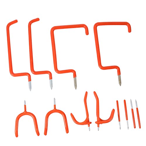 CLISPEED 12 Stück Teiliges Schraubhaken aus Stahl Robuste Lager Garagenhaken für Schwere Lasten zur Organisation von Werkzeugen Fahrrädern und Gartenschläuchen im Keller Garten und CLISPEED 12 Stück Teiliges Schraubhaken aus Stahl Robuste Lager Garagenhaken für Schwere Lasten zur Organisation von Werkzeugen Fahrrädern und Gartenschläuchen im Keller Garten und von CLISPEED
