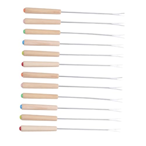 CLISPEED 12 Stück Teiliges Set Fonduegabeln aus mit Ergonomischem Eichenholzgriff für Käse Schokolade und Obst Farblich Codierte Spieße für Fondue und Grillgerichte CLISPEED 12 Stück Teiliges Set Fonduegabeln aus mit Ergonomischem Eichenholzgriff für Käse Schokolade und Obst Farblich Codierte Spieße für Fondue und Grillgerichte von CLISPEED