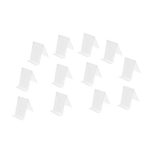 CLISPEED 12Stücke Transparente Acryl Buchständer für Broschüren Freistehende Display Halter für Schreibtisch für Zuhause Büro oder Buchhandlung von CLISPEED
