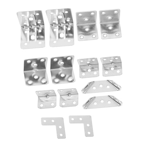 CLISPEED 14 Stück Teiliges Edelstahl Winkelverbinder Set Dicke Regalträger und Möbelverbinder Robuste Winkelschienen für Schranksysteme und Möbelverstärkung Vielseitig Einsetzbar von CLISPEED