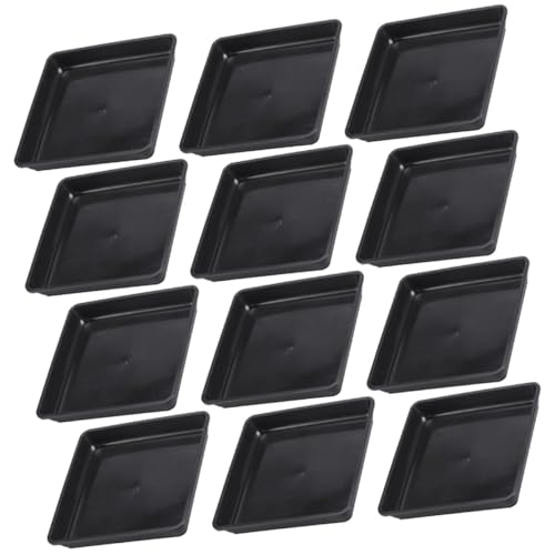 CLISPEED 15 Stück Teiliges Quadratisches Pflanzuntersetzer Robustem Kunststoff Wasserdichtes Abtropf tablett für Blumentöpfe Langlebiger Pflanzenuntersetzer Geeignet für Zimmer von CLISPEED