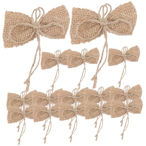 CLISPEED 15 Stück Teiliges Rustikales Juteband Schleifen Kleine Dekorative Weihnachts und Party Ornamente Natürliche Bast Schleifen für Festtagsdeko Baum Tür und Wanddekoration CLISPEED 15 Stück Teiliges Rustikales Juteband Schleifen Kleine Dekorative Weihnachts und Party Ornamente Natürliche Bast Schleifen für Festtagsdeko Baum Tür und Wanddekoration von CLISPEED