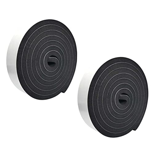 CLISPEED 2 Rollen Selbstklebendes Schallschutzband für Türen und Fenster Eva Dichtungsstreifen Winddicht Schockabsorbierend Vielseitig Einsetzbar Schwarz CLISPEED 2 Rollen Selbstklebendes Schallschutzband für Türen und Fenster Eva Dichtungsstreifen Winddicht Schockabsorbierend Vielseitig Einsetzbar Schwarz von CLISPEED