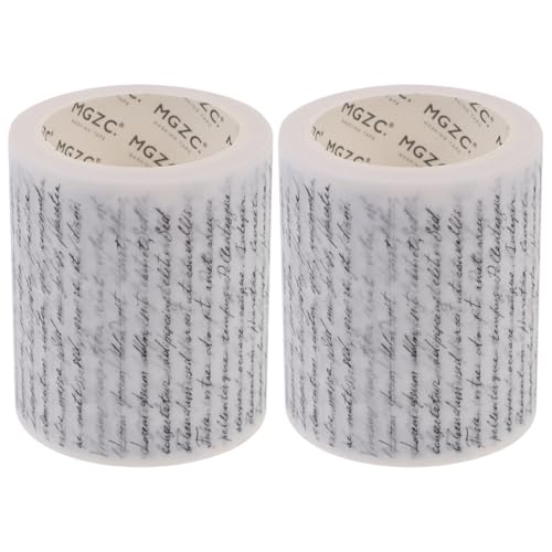 CLISPEED 2 Rollen Washi Tape Vintage Scrapbook Klebeband Selbstklebend DIY Bastelband für Tagebuch Planer Dekoration Retro Papierband Leicht Abreißbar ohne Rückstände von CLISPEED