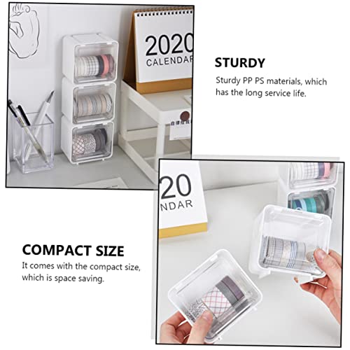 CLISPEED 2 STÜCK Mini Aufbewahrungsbox Kompakter Desktop Organizer für Kleinigkeiten Multifunktional für Büro Zuhause oder Studentenwohnheim Leicht zu Reinigen Schweißabweisend Langlebig von CLISPEED