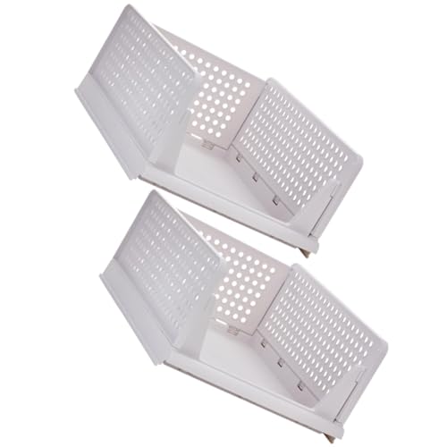 CLISPEED 2 STÜCK Stapelbare Kleiderschrank Organizer Faltbare Kunststoff Schubladenboxen Kreative Aufbewahrung mit Mehreren Fächern Stabiler Boden für Schlafzimmer und Kommode CLISPEED 2 STÜCK Stapelbare Kleiderschrank Organizer Faltbare Kunststoff Schubladenboxen Kreative Aufbewahrung mit Mehreren Fächern Stabiler Boden für Schlafzimmer und Kommode von CLISPEED