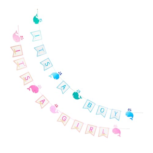 CLISPEED 2 Sätze Gender Reveal Party Banner mit It's A Girl It's A Boy Dekorative Wimpelkette für Babyparty Wiederverwendbar Vielseitig für Wand Fenster Türen Indoor Outdoor CLISPEED 2 Sätze Gender Reveal Party Banner mit It's A Girl It's A Boy Dekorative Wimpelkette für Babyparty Wiederverwendbar Vielseitig für Wand Fenster Türen Indoor Outdoor von CLISPEED