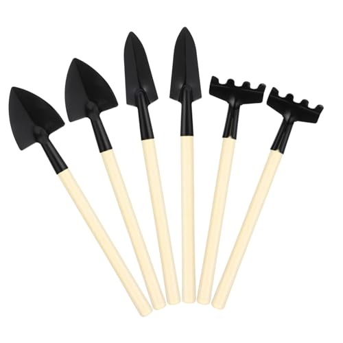CLISPEED 2 Sätze Mini Gartenwerkzeuge Set Teiliges Set mit Holzgriff für Umpflanzen von Sämlingen Bonsai und Blumenpflege Leicht und Handlich für Geeignet von CLISPEED