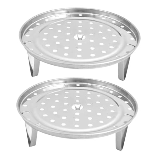 CLISPEED 2 Stück Abnehmbares Dampfgitter mit Stabilen Beinen für Wok Kochen Backen und Kühlen Küche CLISPEED 2 Stück Abnehmbares Dampfgitter mit Stabilen Beinen für Wok Kochen Backen und Kühlen Küche von CLISPEED