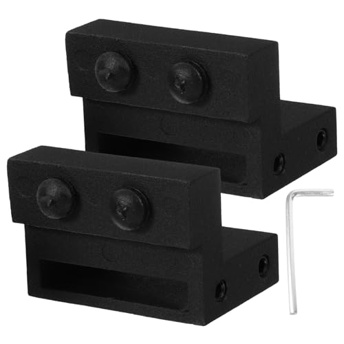 CLISPEED 2 Stück Aluminium Schiebetür Stopper Teiliges mit Verstellbarem Türanschlag für Scheunentüren Langlebiger Korrosionsbeständiger Türpuffer für Laufschienen Inklusive von CLISPEED
