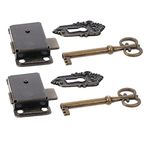CLISPEED 2 Stück Antike Möbel Locks Vintage Schubladenschlösser für Schmuckkästchen und Schränke Dekorative und Zuverlässige für Ihr Zuhause CLISPEED 2 Stück Antike Möbel Locks Vintage Schubladenschlösser für Schmuckkästchen und Schränke Dekorative und Zuverlässige für Ihr Zuhause von CLISPEED