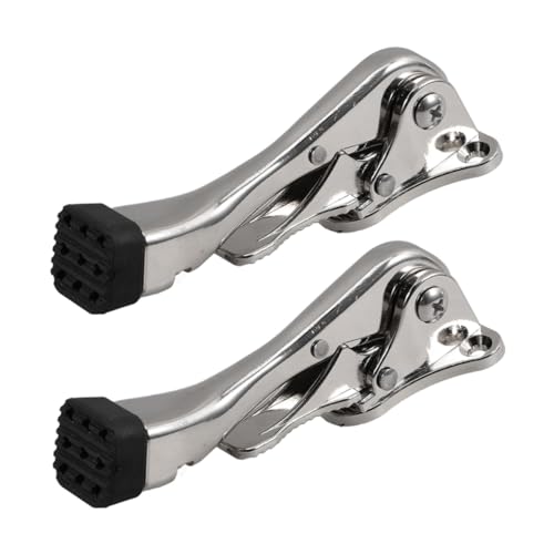 CLISPEED 2 Stück Automatischer Türorte Fußbetriebsstopper Unterseite des Türstoppers Türverschluss Kickdown-Türstopper Treten Sie den Türstopp ab halter Zinklegierung Silber CLISPEED 2 Stück Automatischer Türorte Fußbetriebsstopper Unterseite des Türstoppers Türverschluss Kickdown-Türstopper Treten Sie den Türstopp ab halter Zinklegierung Silber von CLISPEED