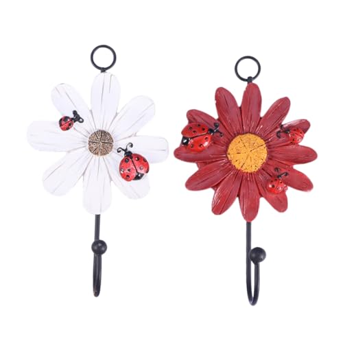 CLISPEED 2 Stück Blumenförmige Wandhaken aus Harz und Metall Teiliges Langlebig und Leicht mit Gebogenem Design für Sicheren Halt von Kleidung Hüten Schlüssel Dekorativ für Garderobe und CLISPEED 2 Stück Blumenförmige Wandhaken aus Harz und Metall Teiliges Langlebig und Leicht mit Gebogenem Design für Sicheren Halt von Kleidung Hüten Schlüssel Dekorativ für Garderobe und von CLISPEED