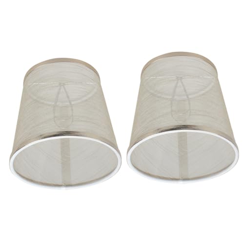 CLISPEED 2 Stück Clip Lampenschirme aus Legierung und Transparentem Verbundgarn Kleiner Lampenschirm für Tischlampe Wand Stehleuchte Sicherer Lampenschirm zur Lichtabschwächung von CLISPEED