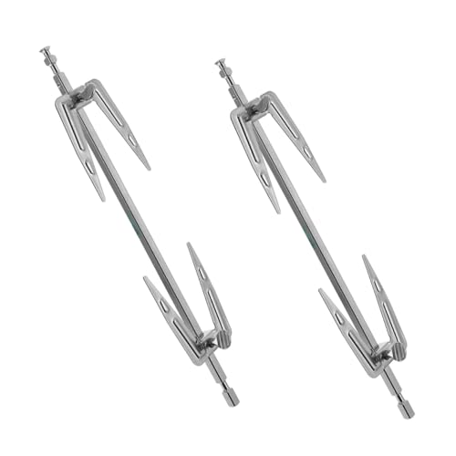 CLISPEED 2 Stück Edelstahl Rotierende Grillgabeln Rotisserie Fleischspieße BBQ Zubehör für Elektrogrill und Heißluftfritteuse Rostfrei Langlebig Einfache Reinigung von CLISPEED