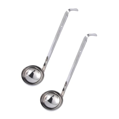 CLISPEED 2 Stück Edelstahl Suppenkelle Schwere Kelle mit Haken Langer Griff für Servieren Kochen Großfamilie Gewerbe CLISPEED 2 Stück Edelstahl Suppenkelle Schwere Kelle mit Haken Langer Griff für Servieren Kochen Großfamilie Gewerbe von CLISPEED