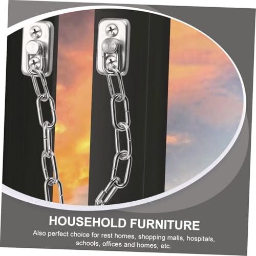 CLISPEED 2 Stück Fenstersicherung Edelstahl Fensterfeststeller mit Schrauben Langlebige Anti diebstahl Sicherheitskette Einfach zu Montieren Sicherer Fensterbegrenzung für Zuhause und CLISPEED 2 Stück Fenstersicherung Edelstahl Fensterfeststeller mit Schrauben Langlebige Anti diebstahl Sicherheitskette Einfach zu Montieren Sicherer Fensterbegrenzung für Zuhause und von CLISPEED